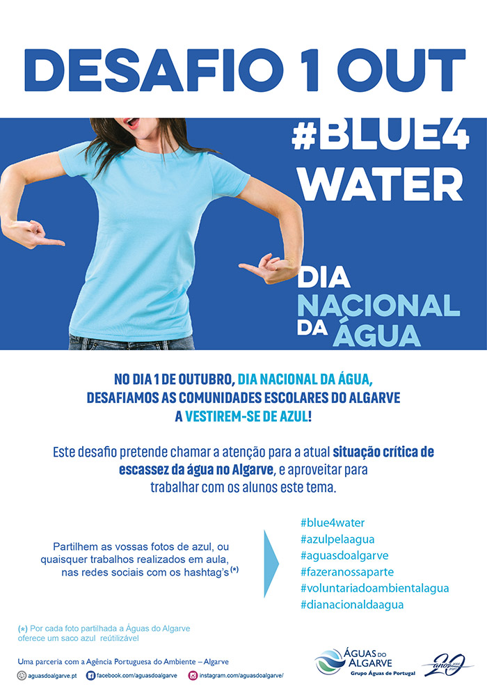 Cartaz do desafio #blue4water