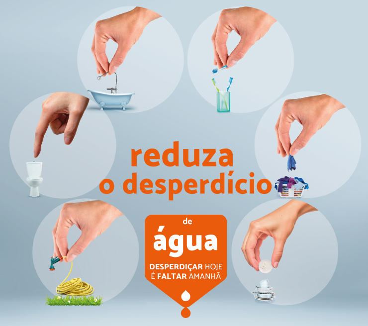 Reduza o desperdício de água