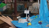 Exposição a Água e o Mar para mim, no mercado de Faro