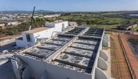 Tanques de filtragem na ETAR Faro-Olhão